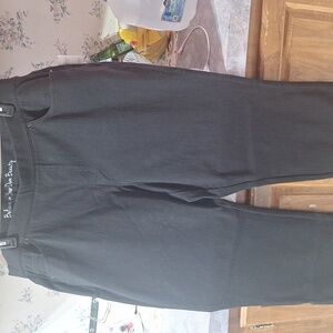 Belle By Kim Gravel Black Pull On Jeans With Embelishment Womens 24